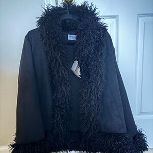 SOLD Peppermayo Black Faux Fur Trim Jacket